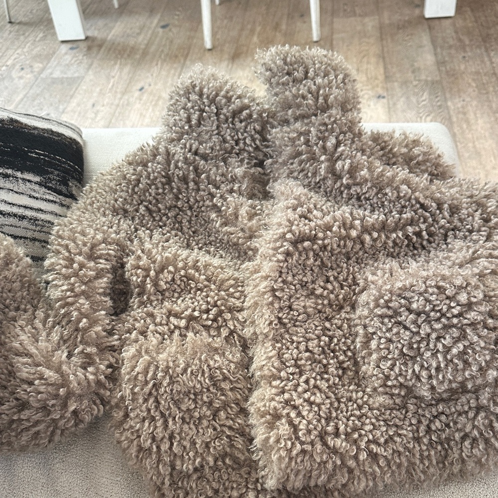 Zara Basic Tan Fleece Jacket